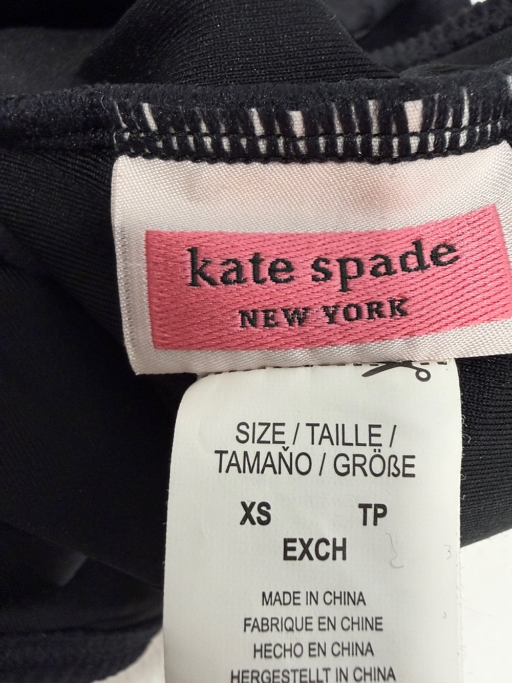 Kate Spade Marco Island Zip One Piece Ribbed Swimsuit Zip Up Textured Black XS - Picture 6 of 8